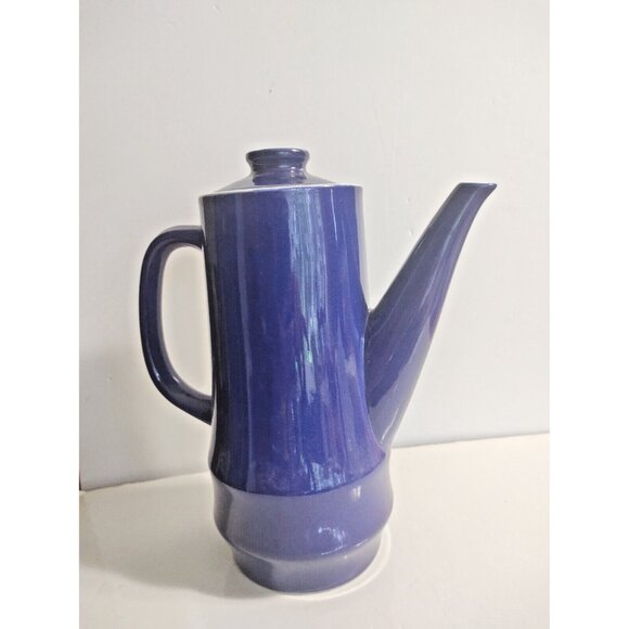 Vintage Cobalt Blue Ceramic Tea Pot by Casual Ceramics Japan 6 cup - Picture 2 of 15